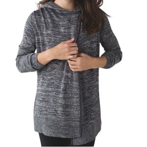 Lululemon Peace Of Mind Wrap Heathered Dark Slate / Silver Spoon Size 4